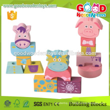 2015 Hot Sale Wooden Farm Farm Farm Blocks 19pcs High Quality New Toy Block